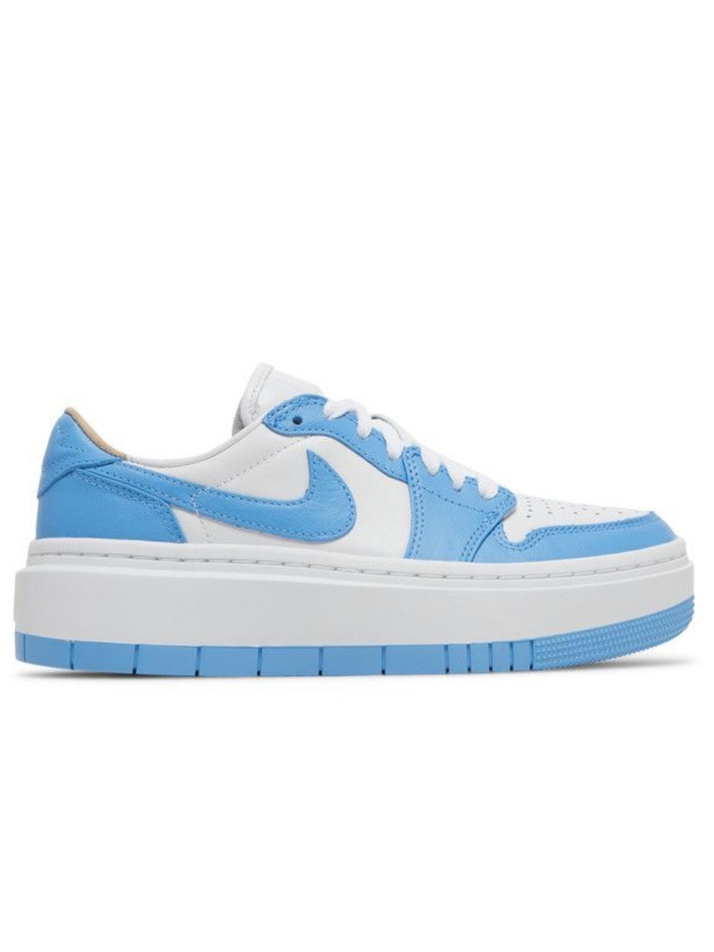 Nike White and Light Blue Low-Top Sneakers